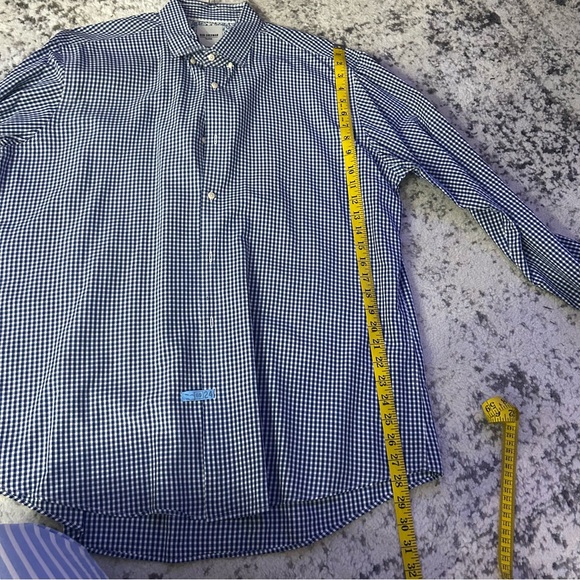 Ben Sherman Gingham Long Sleeve Button Down shirt blue size XL - Picture 6 of 6